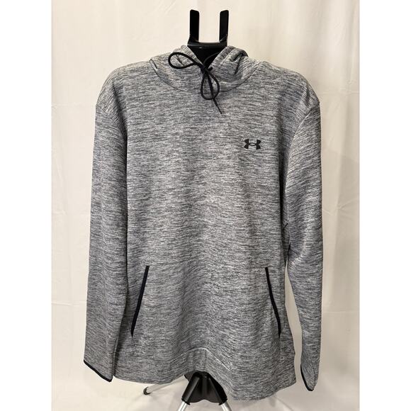 Under Armour POLYESTER Hoodie Pullover Mens XXL Gray 1357086 014 Long Sleeve - Picture 1 of 4
